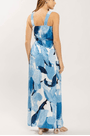 Vestido Longo Estampado com Cinto e Fenda Lez a Lez 3